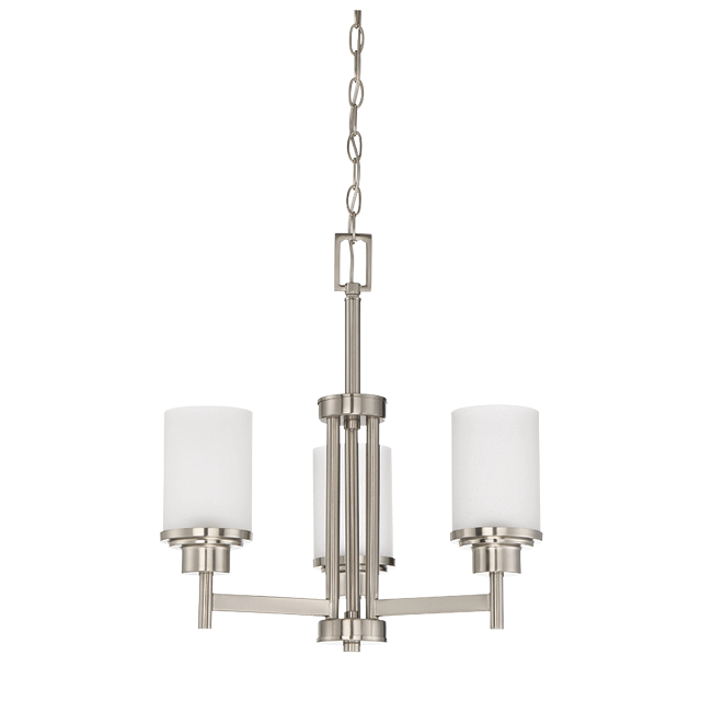 3-Light Somes Chandelier With Linen Glass Ceiling Luminance 