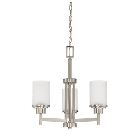 3-Light Somes Chandelier With Linen Glass Ceiling Luminance 