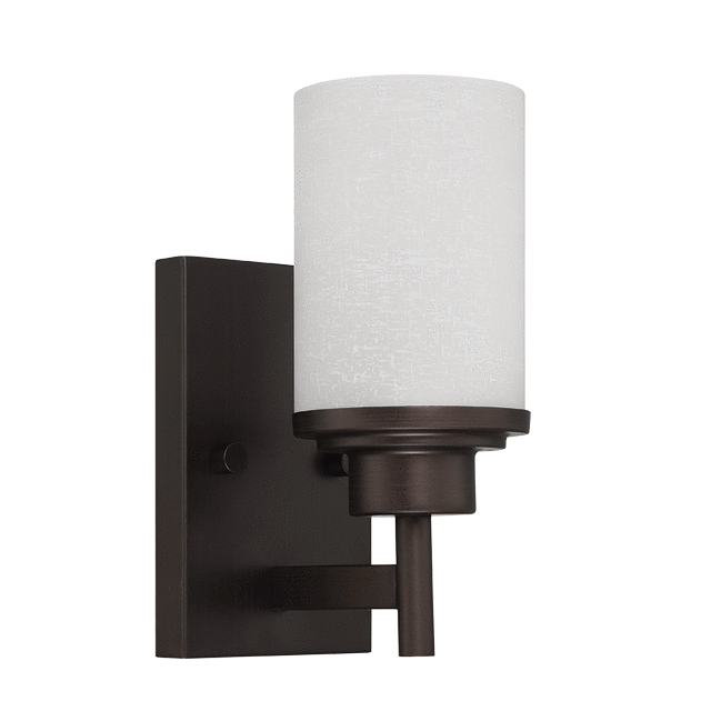 1-Light Somes Vanity With Linen Glass Wall Luminance 