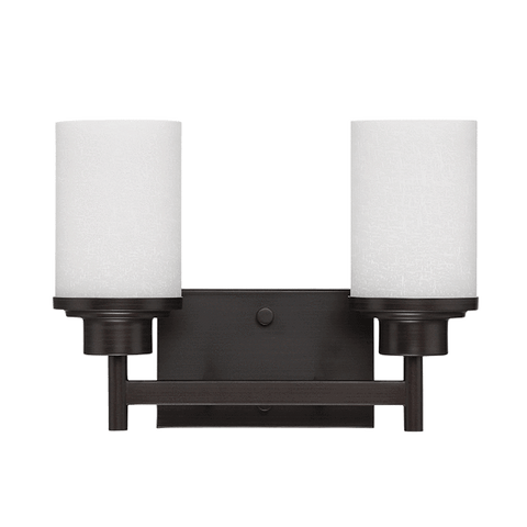 2-Light Somes Vanity With Linen Glass Wall Luminance 