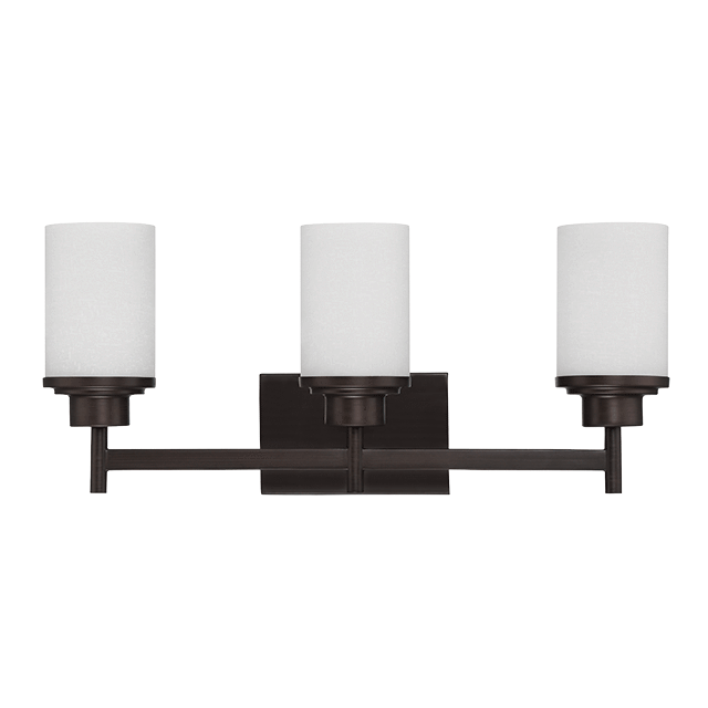 3-Light Somes Vanity With Linen Glass Wall Luminance 