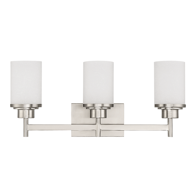 3-Light Somes Vanity With Linen Glass Wall Luminance 
