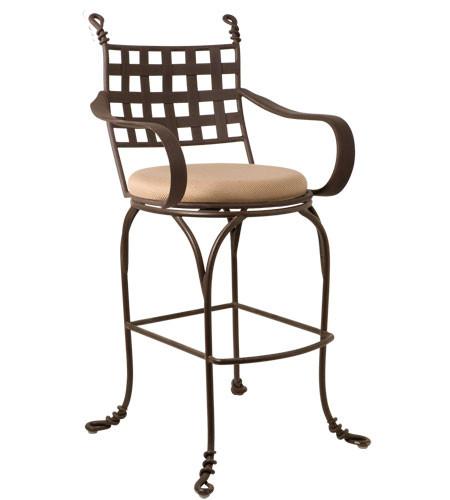 Vine Swivel Bar Stool With Arms Outdoor Kalco 