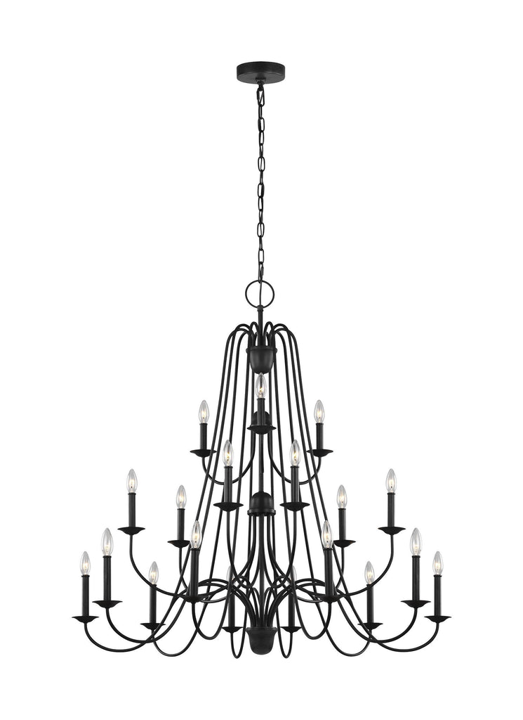 Boughton Eighteen Light Chandelier - Antique Forged Iron Ceiling Sea Gull Lighting 
