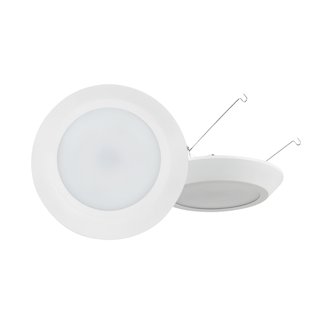 LED retro Fit/Flush Mount Disk Light White Finish Recessed Luminance 