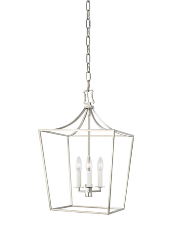 Southold Polished Nickel 3-Light Lantern Ceiling Feiss 