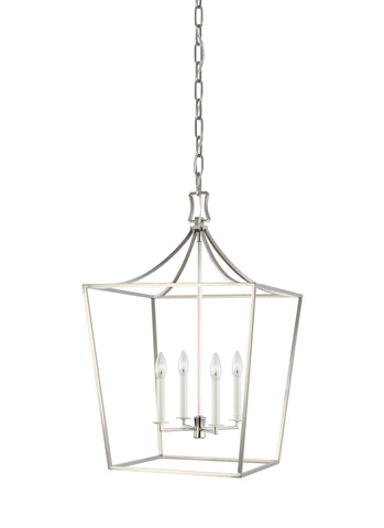 Southold Polished Nickel 4-Light Lantern Ceiling Feiss 