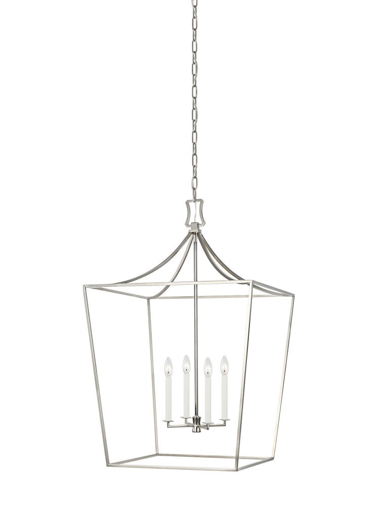 Southold Polished Nickel 4-Light Lantern Ceiling Feiss 