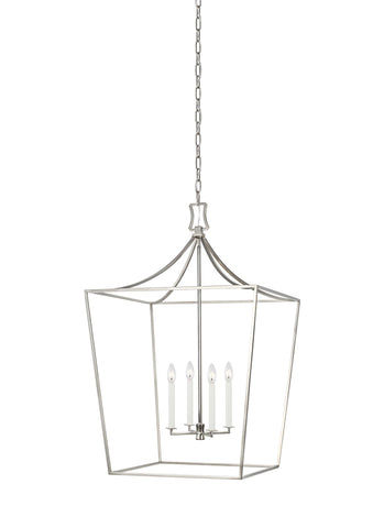 Southold Polished Nickel 4-Light Lantern Ceiling Feiss 
