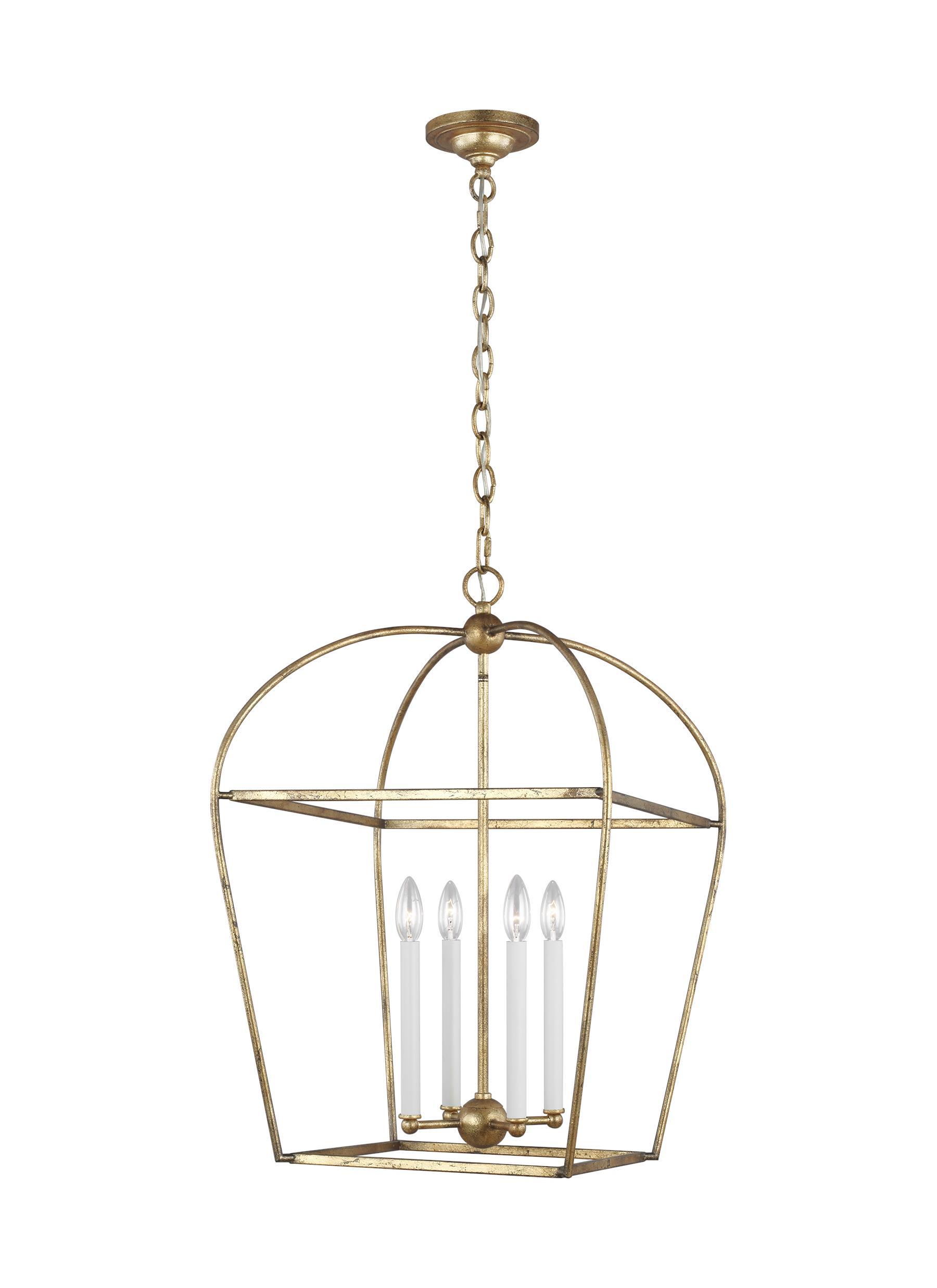 Stonington Antique Gild 4-Light Lantern Ceiling Feiss 