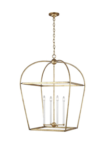 Stonington Antique Gild 4-Light Lantern Ceiling Feiss 