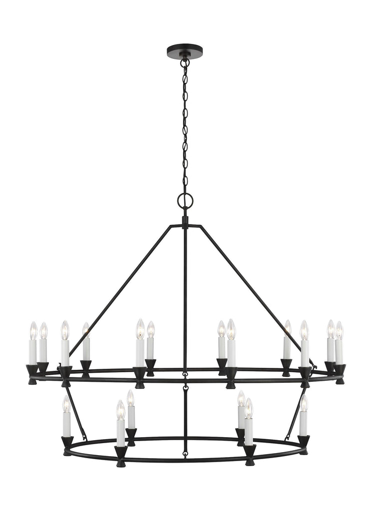 Keystone Aged Iron 18-Light Chandelier Ceiling Feiss 