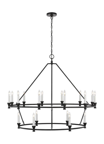 Keystone Aged Iron 18-Light Chandelier Ceiling Feiss 