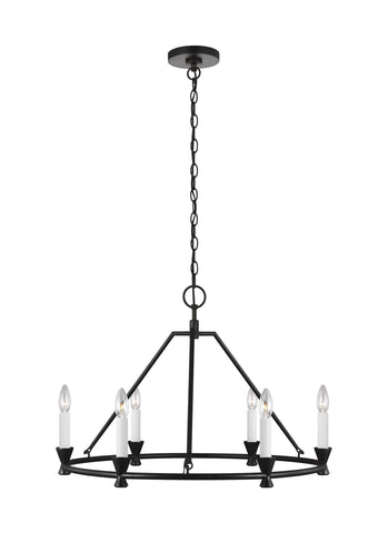Keystone Aged Iron 6-light'small Chandelier Ceiling Feiss 