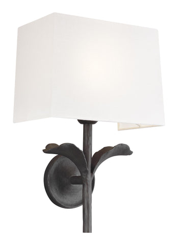 Georgia Aged Iron 1-Light Wall Sconce Wall Feiss 
