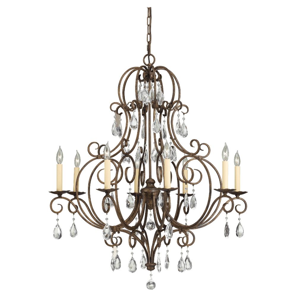 Chateau Mocha Bronze 8-light'single Tier Chandelier Ceiling Feiss 