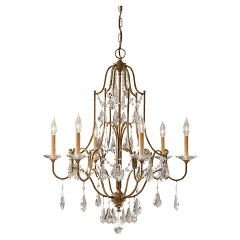 Valentina Oxidized Bronze 6-light'single Tier Chandelier Ceiling Feiss 