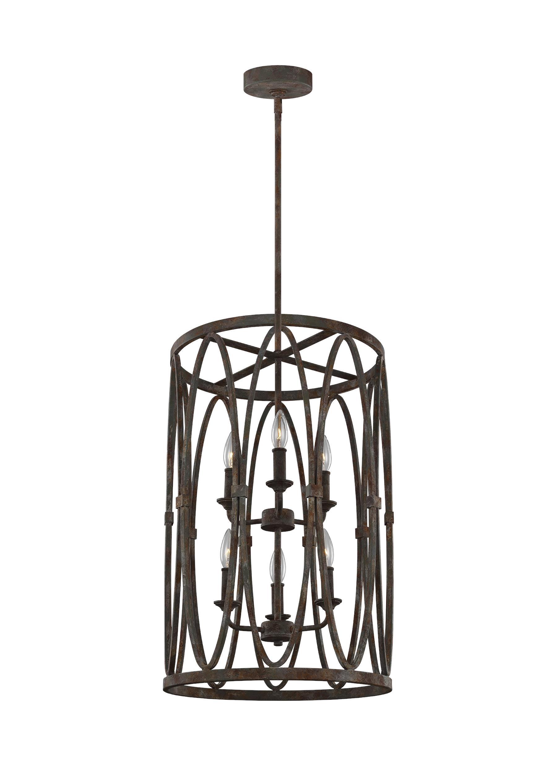 Patrice Deep Abyss 6-Light Chandelier Ceiling Feiss 