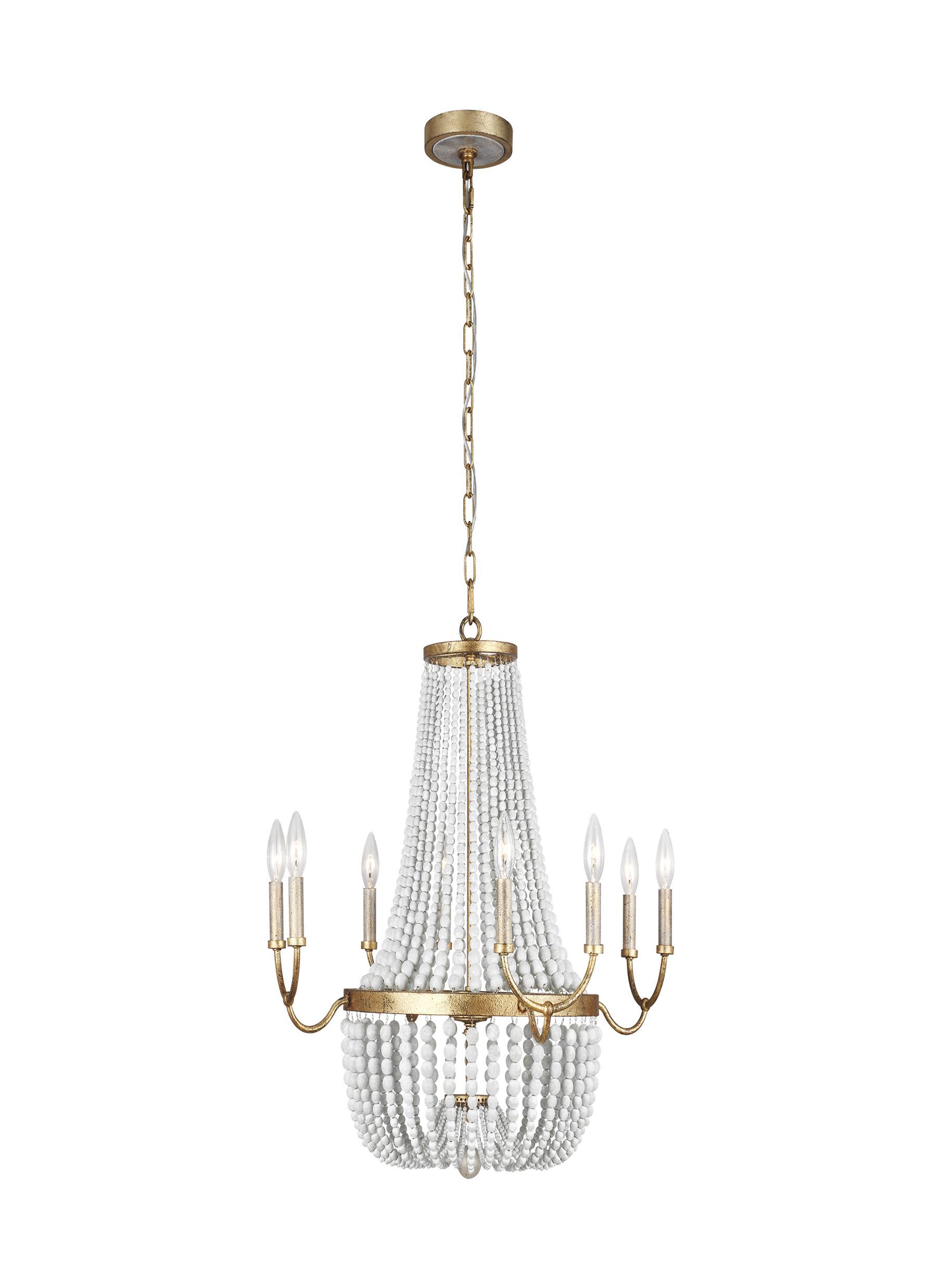 Marielle Antique Gild 8-Light Chandelier Ceiling Feiss 