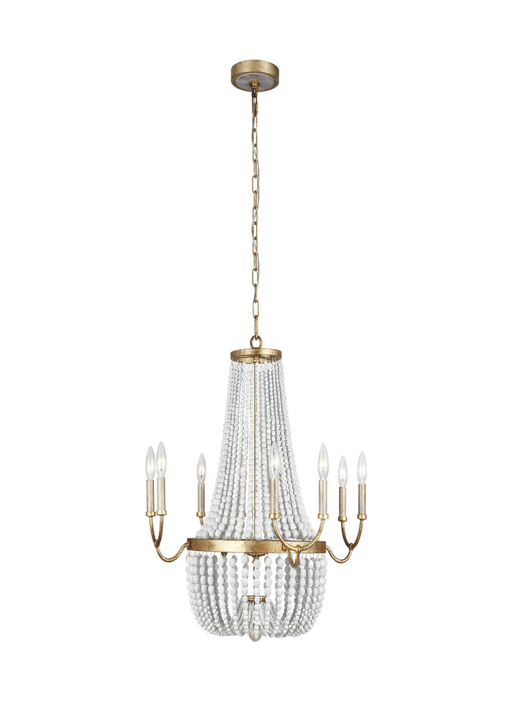 Marielle Antique Gild 8-Light Chandelier Ceiling Feiss 