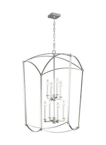 Thayer Polished Nickel 8-Light Lantern Ceiling Feiss 