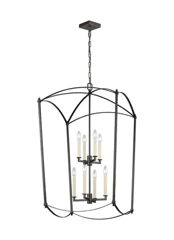 Thayer Smith Steel 8-Light Chandelier Ceiling Feiss 