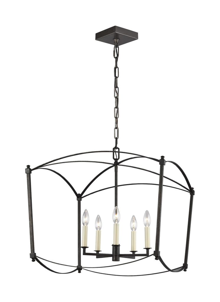 Thayer Smith Steel 5-Light Lantern Ceiling Feiss 