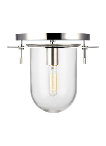 Nuance Polished Nickel 1-light'small Flush Mount Ceiling Feiss 