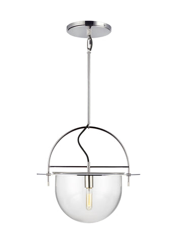 Nuance Polished Nickel 1-Light Large Pendant Ceiling Feiss 