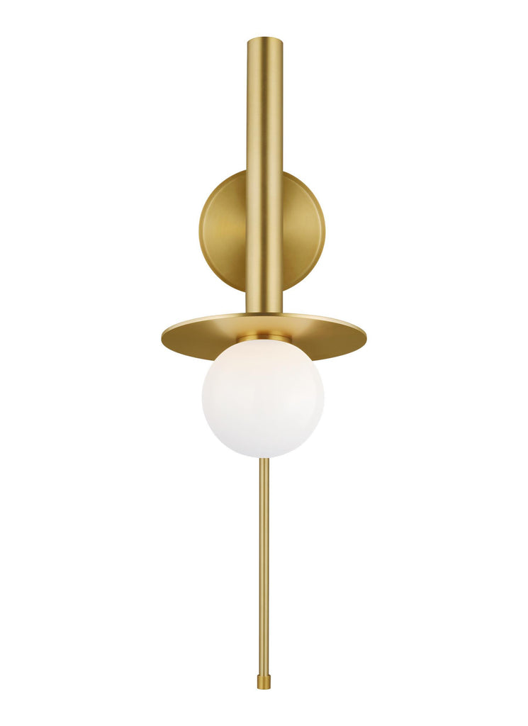 Nodes Burnished Brass 1-Light Pivot Wall Sconce Wall Feiss 