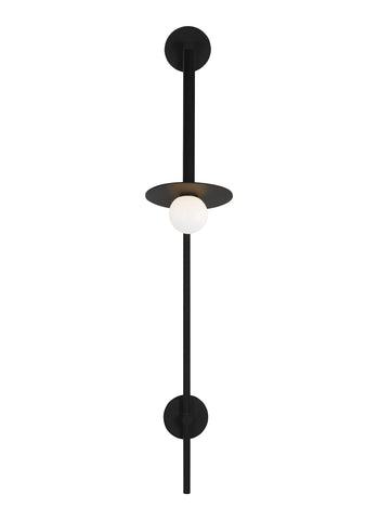Nodes Midnight Black 1-Light Large Pivot Wall Sconce Wall Feiss 
