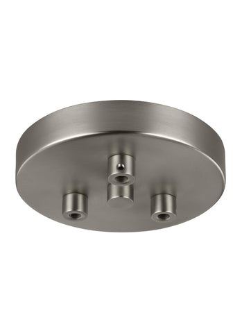 Multi-Port Canopies Satin Nickel 3 - Light Multi-Port Canopy with Swag Hooks Ceiling Feiss 