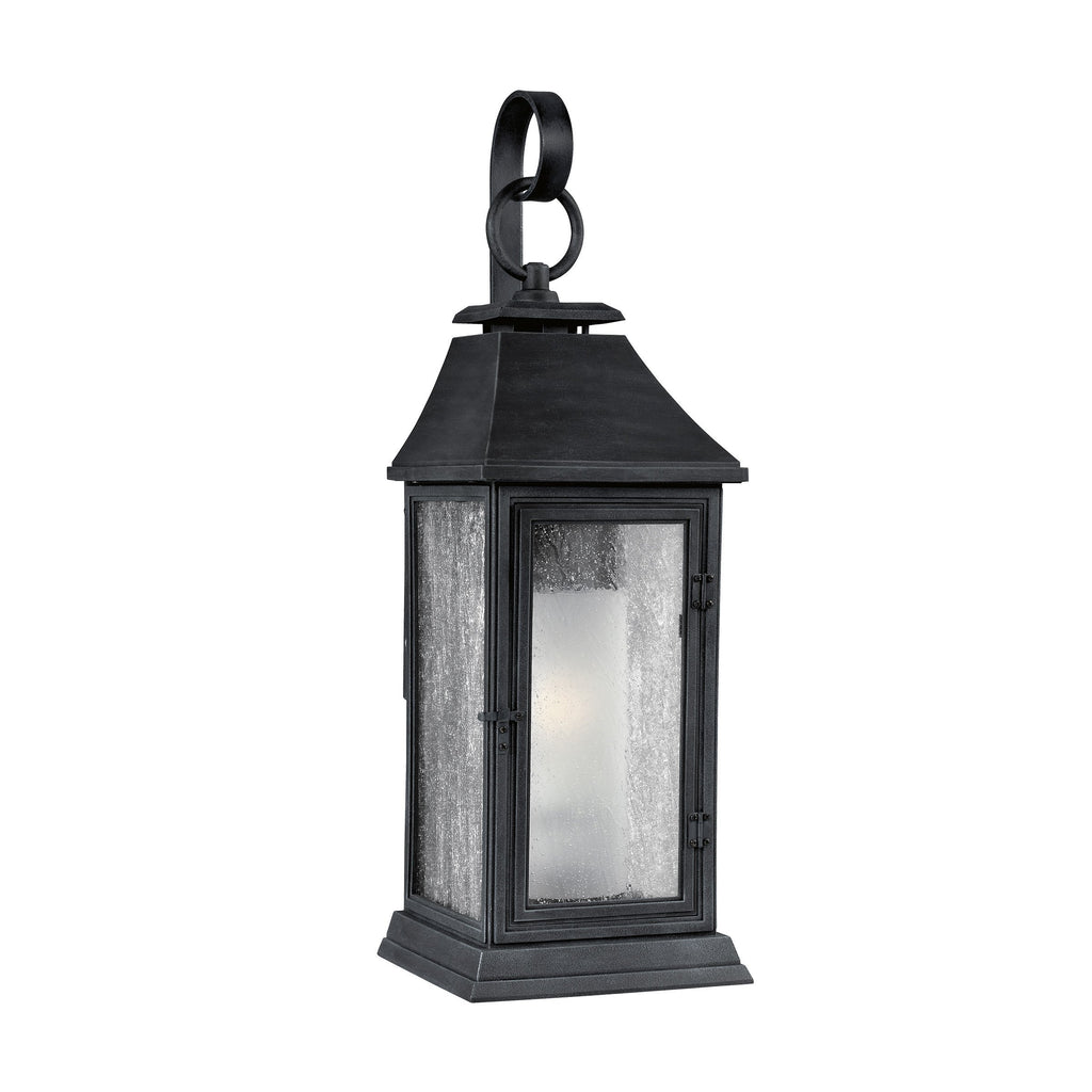 Shepherd Dark Weathered Zinc 1-Light Outdoor Sconce Outdoor Feiss 