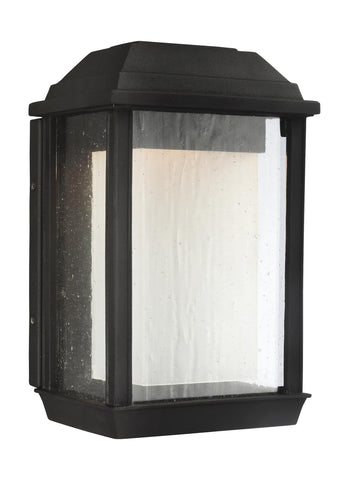 McHenry Textured Black 1 - Light Outdoor Wall Lantern Outdoor Feiss 