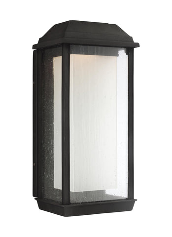 McHenry Textured Black 1 - Light Outdoor Wall Lantern Outdoor Feiss 