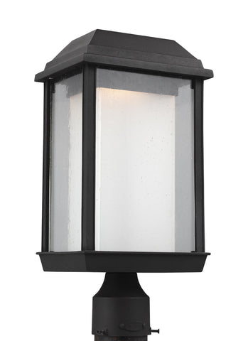 McHenry Textured Black 1-Light Outdoor Post Lantern Outdoor Feiss 