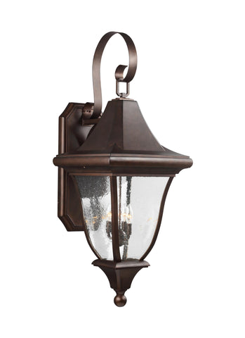 Oakmont Patina Bronze 4-Light Outdoor Wall Lantern Outdoor Feiss 