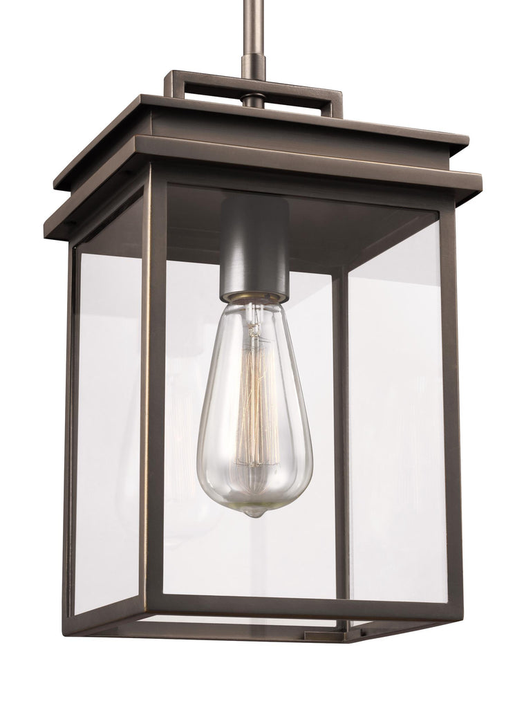 Glenview Antique Bronze 1-Light Outdoor Pendant Lantern Outdoor Feiss 