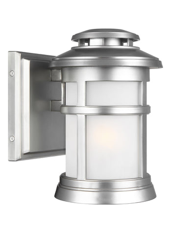 Newport Painted Brushed Steel 1-Light Wall Lantern Outdoor Feiss 