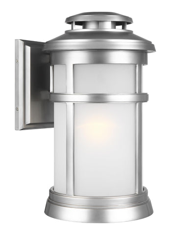 Newport Painted Brushed Steel 1-Light Wall Lantern Outdoor Feiss 