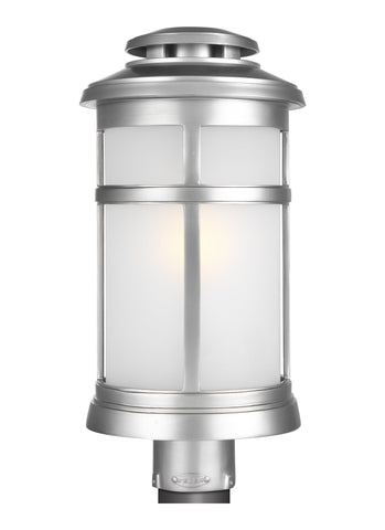 Newport Painted Brushed Steel 1-Light Post Lantern Outdoor Feiss 