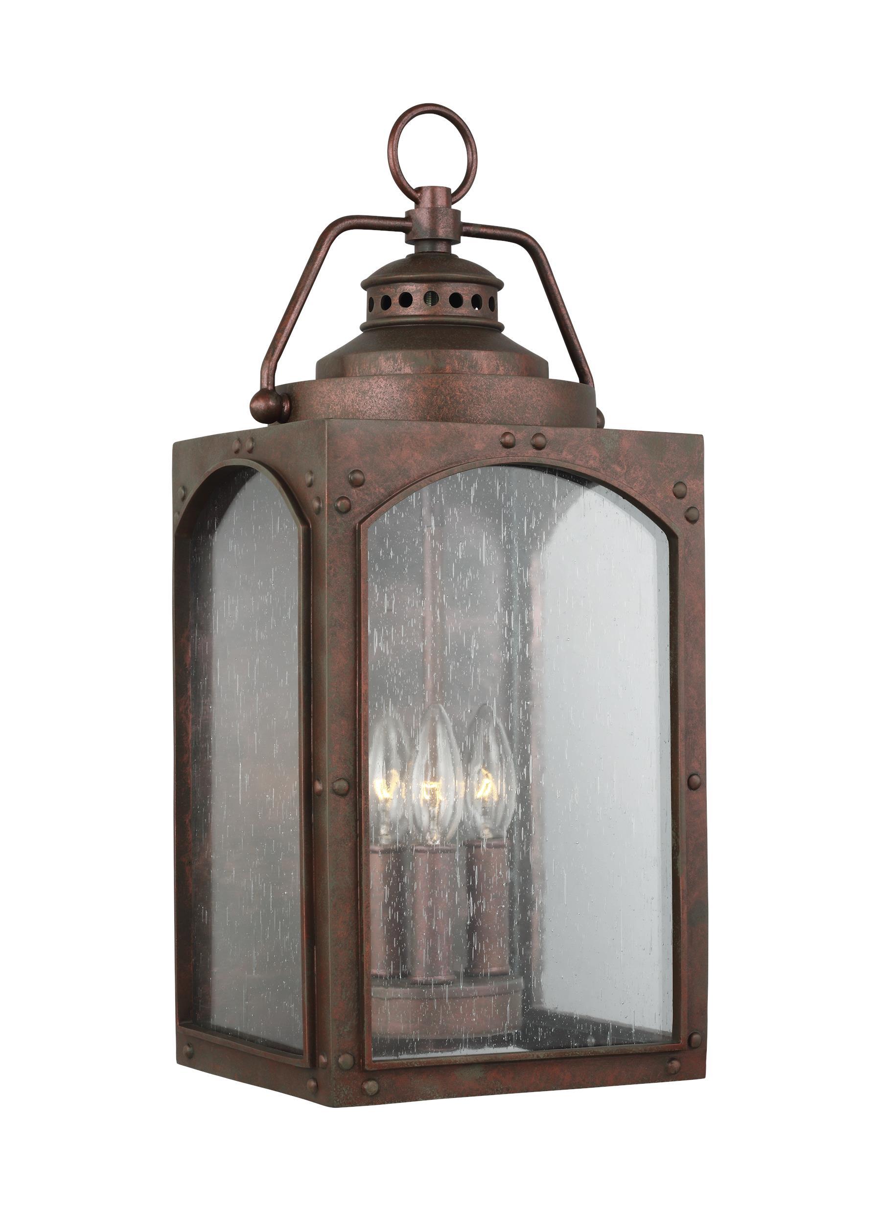 Randhurst Copper Oxide 3-Light Wall Lantern Outdoor Feiss 