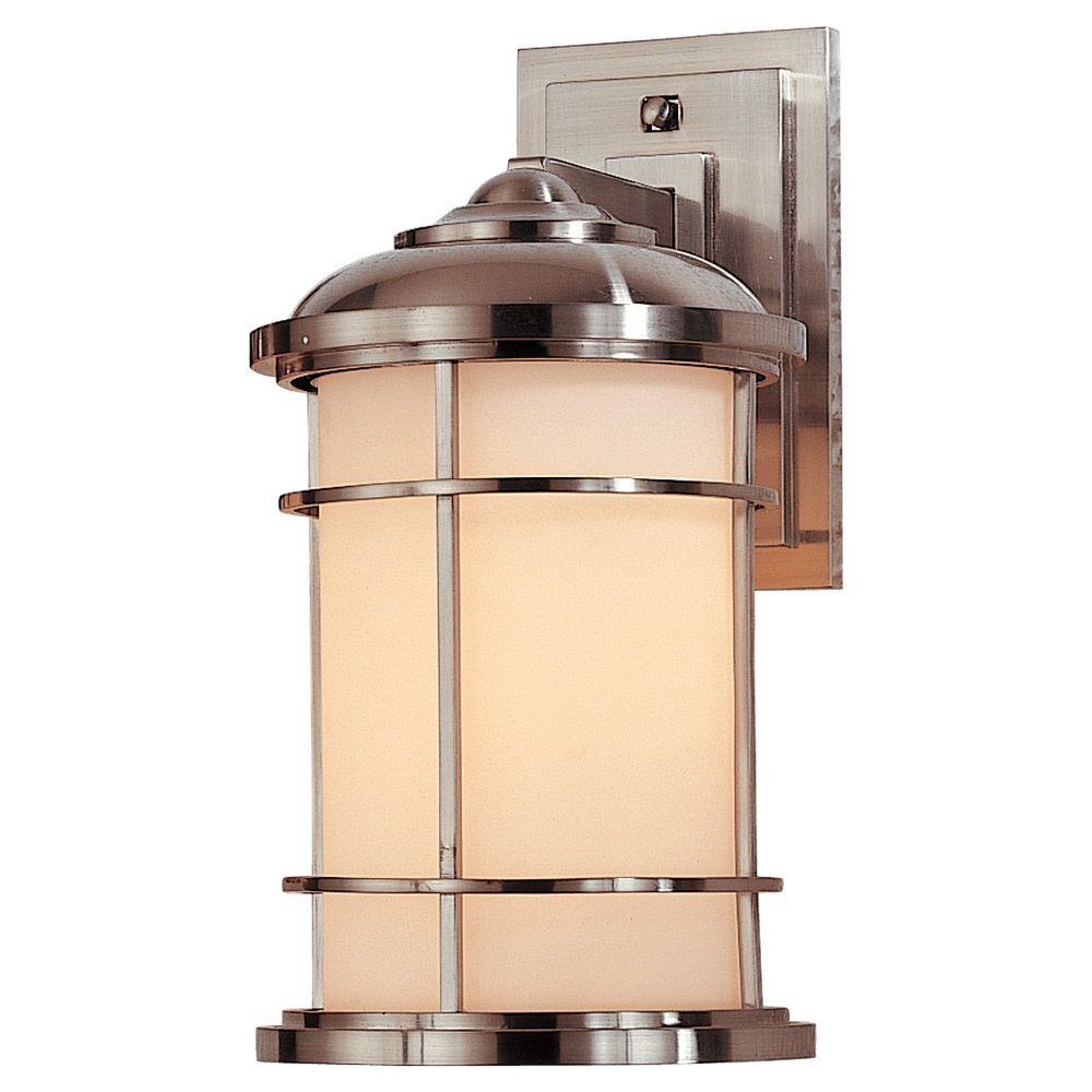 Lighthouse Brushed Steel 1-Light Wall Lantern Outdoor Feiss 
