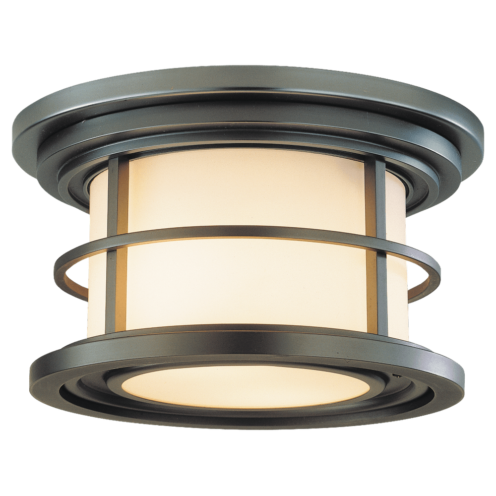Lighthouse Burnished Bronze 2-Light Ceiling Fixture Outdoor Feiss 