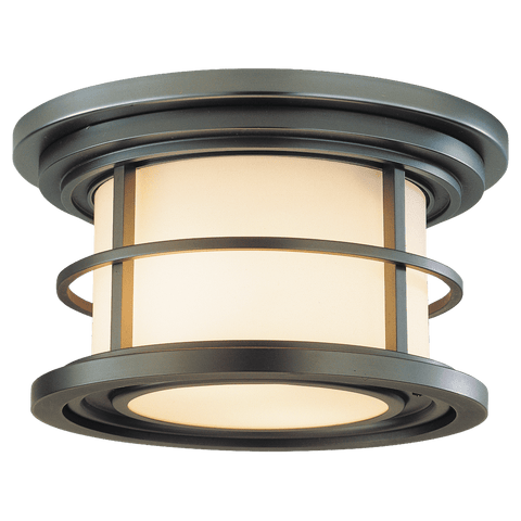Lighthouse Burnished Bronze 2-Light Ceiling Fixture Outdoor Feiss 