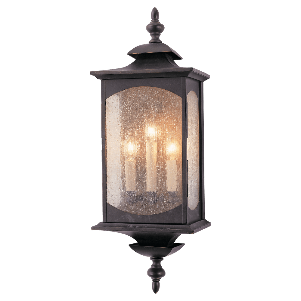 Market Square Oil Rubbed Bronze 3-Light Wall Lantern Outdoor Feiss 