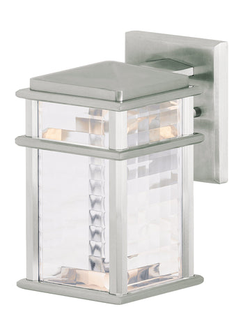 Mission Lodge Brushed Aluminum 1-Light Wall Lantern Outdoor Feiss 