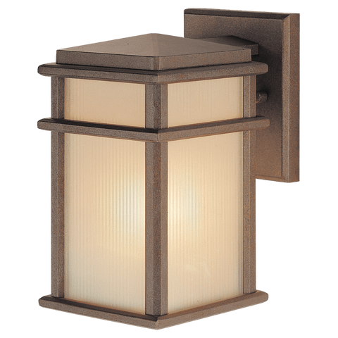 Mission Lodge Corinthian Bronze 1-Light Wall Lantern Outdoor Feiss 