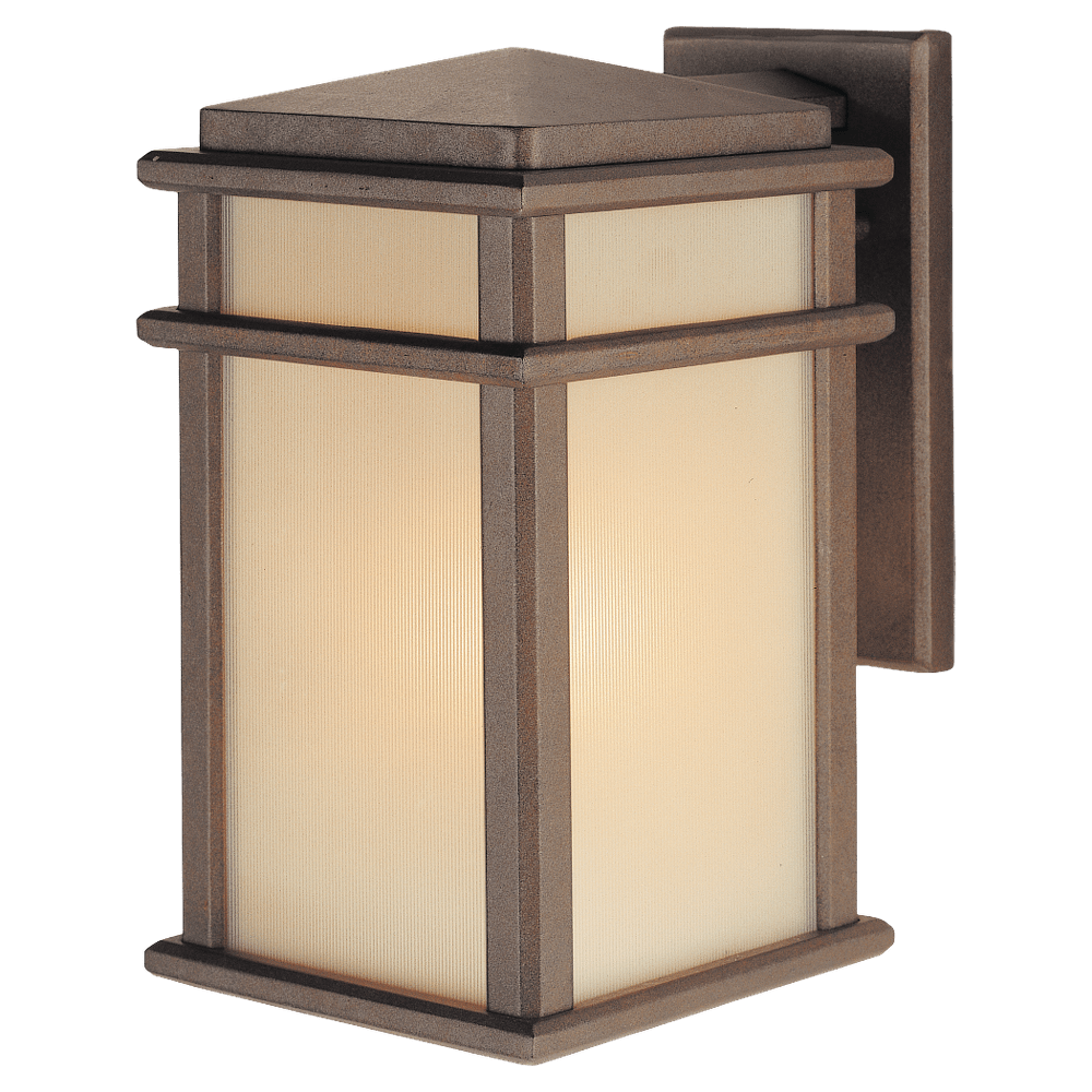 Mission Lodge Corinthian Bronze 1-Light Wall Lantern Outdoor Feiss 