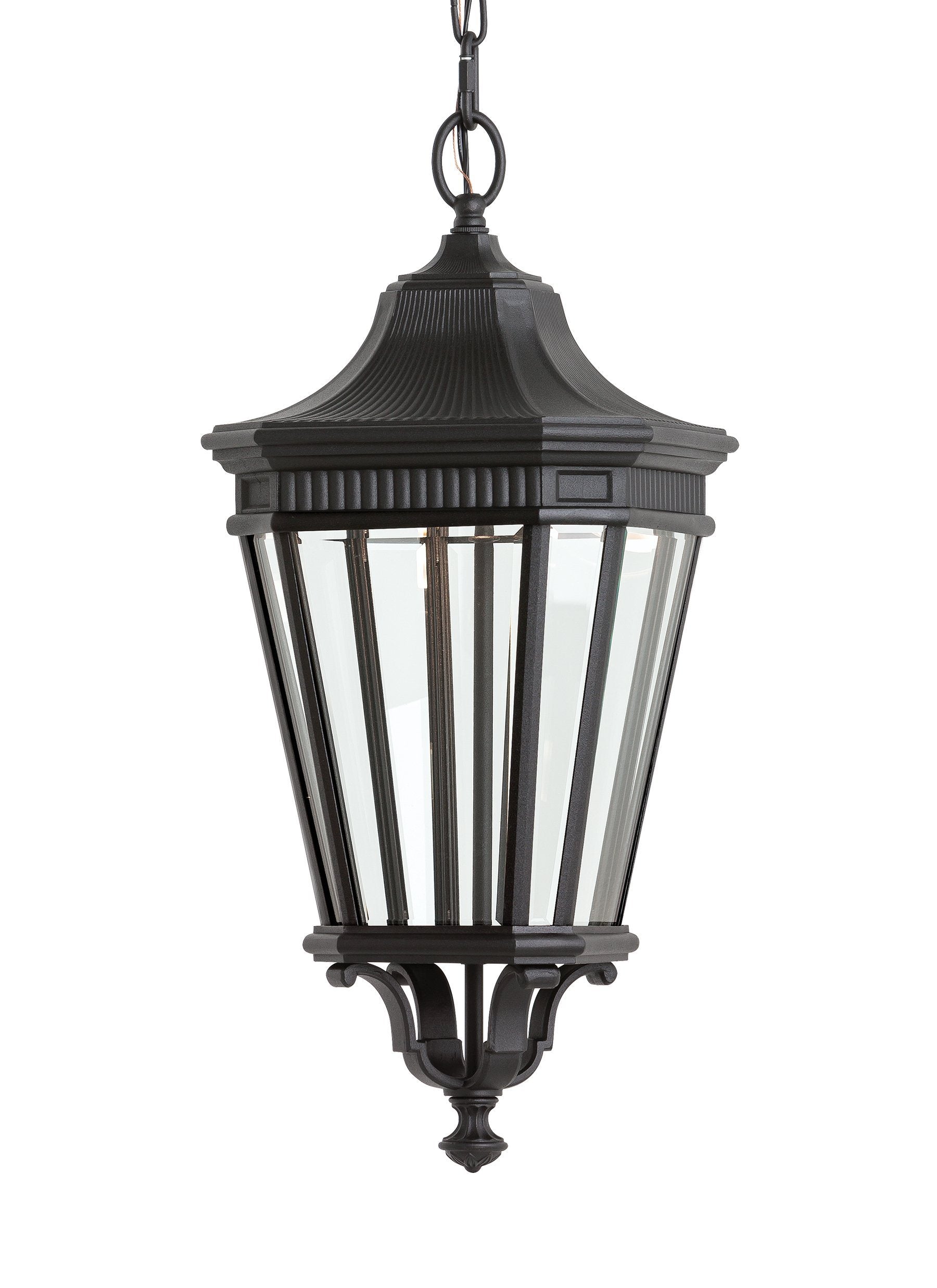 Cotswold Lane Black 3-Light Pendant Outdoor Feiss 